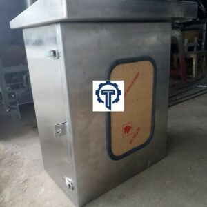 Tủ inox mái che 2 lớp cửa